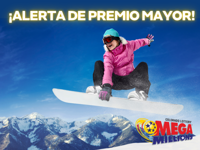 ¡Alerta de  premio mayor! Mujer montando una tabla de snowboard en las montañas
