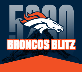 BRONCOS BLITZ scratch-off ticket