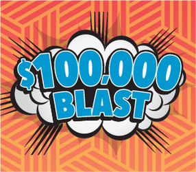 $100,000 BLAST scratch-off ticket