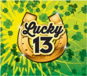 LUCKY 13 scratch-off ticket
