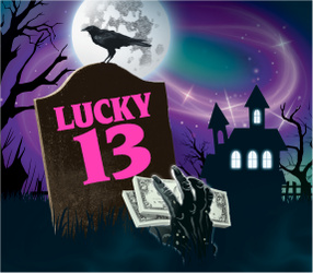 LUCKY 13 scratch-off ticket