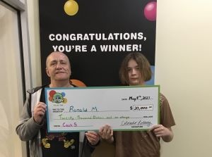 Ronald M. wins $20,000 on Cash 5!