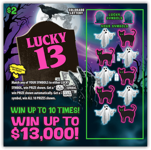 Colorado Lottery Ticket - $2 - Lucky 13
