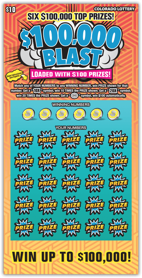 Colorado Lottery Ticket - $10 - $100,000 Blast